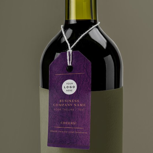 Étiquettes-cadeau Logo élégant teintée personnalisée cheers bouteill