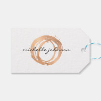 Logo Luxe Faux Rose Gold Peint Cercle Designer