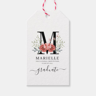 Étiquettes-cadeau Logo Monogramme Floral