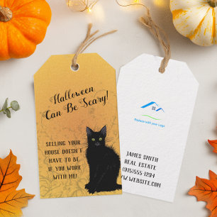Étiquettes-cadeau Logo Personnalisé Halloween Immobilier Pop par