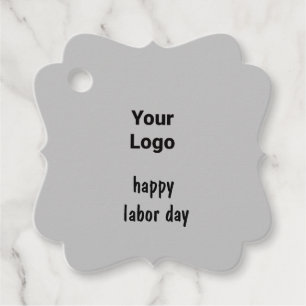 Étiquettes Cadeau Logo personnalisé simple et élégant ici société g