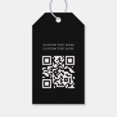 Étiquettes-cadeau Logo professionnel moderne entreprise QR Code noir (Dos)