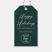 Étiquettes-cadeau Logo professionnel personnalisé (Dos)