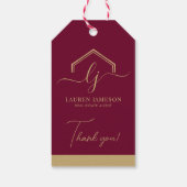 Étiquettes-cadeau Logo Promotionnel immobilier moderne (Dos)