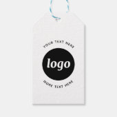 Étiquettes-cadeau Logo Simple Avec Balises Entreprise Texte (Devant)