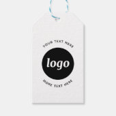 Étiquettes-cadeau Logo Simple Avec Balises Entreprise Texte (Devant)