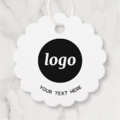 Étiquettes Cadeau Logo simple Code QR Texte Balises de prix professi (Devant)