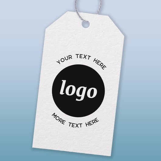 Étiquettes-cadeau Logo simple et commerce de texte