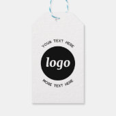 Étiquettes-cadeau Logo simple et texte Business Kraft (Dos)