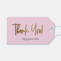 Logo Simple Pink Gold Company Merci social