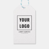 Étiquettes-cadeau Logo Simple Professionnel (Dos)