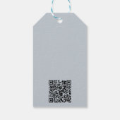 Étiquettes-cadeau Logo Texte QR Code Bleu Prix professionnel ou (Dos)