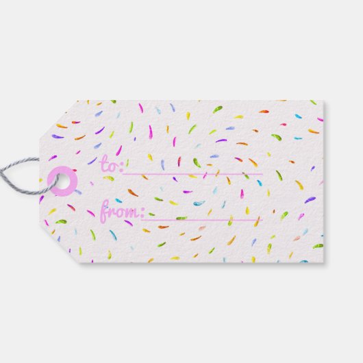 Étiquettes-cadeau Lollipop Sweet Candy Caramel Drops Illustration (Dos (Horizontal))