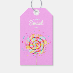 Étiquettes-cadeau Lollipop Sweet Candy Caramel Drops Illustration