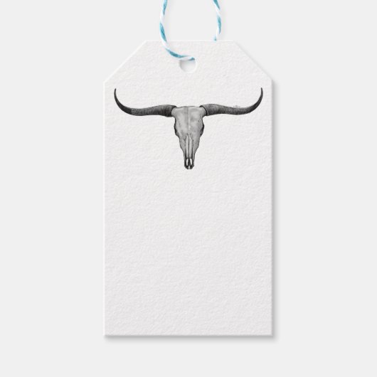 Étiquettes-cadeau Longhorn Skull (Devant)