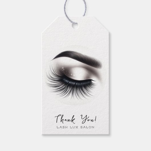 Étiquettes-cadeau Longue Black Wispy Eyelashes Lash Extensions Beaut (Devant)