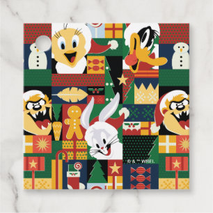 Étiquettes Cadeau LOONEY TUNES™Motif de blocs de vacances