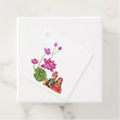 Étiquettes Cadeau Lotus, mariée et mariée (En situation)