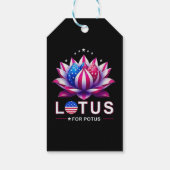 Étiquettes-cadeau Lotus pour Potus Kamala Harris tendance Lotus Potu (Dos)