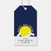 Étiquettes-cadeau Loups au clair de lune, Bonne Halloween (Devant)