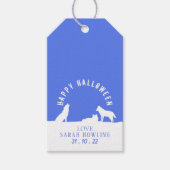 Étiquettes-cadeau Loups en neige, Happy Halloween (Devant)