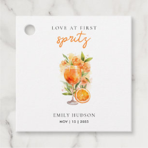 Étiquettes Cadeau Love at First Spritz Fête de Mariage