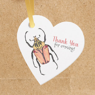 Étiquettes Cadeau Love Bugs Beetles Merci Favoriser Tags
