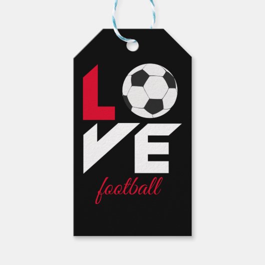 Étiquettes-cadeau Love football (Devant)