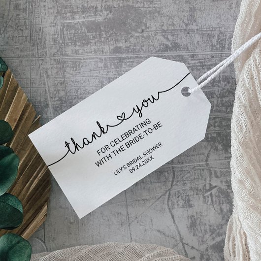 Étiquettes-cadeau Love Hearts Merci Favoriser