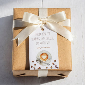 Étiquettes-cadeau Love Is Brewing Coffee Favor Tags Wedding Shower