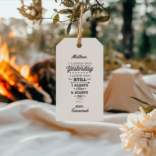 Étiquettes-cadeau Love Poem