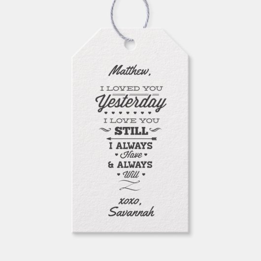 Étiquettes-cadeau Love Poem (Devant)