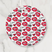 Étiquettes Cadeau Love Red Lips (Dos)