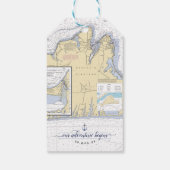 Étiquettes-cadeau Love & Thanks Nautical Chart Ancre Mariage d'événe (Dos)
