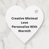 Étiquettes Cadeau Love You More Creative Minimal Style (Dos)