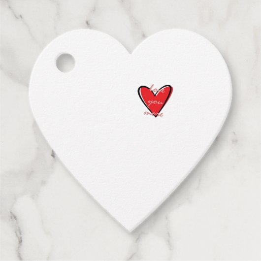 Étiquettes Cadeau Love You More Creative Minimal Style (Devant)