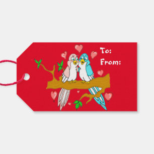 Étiquettes-cadeau Lovebirds Valentine's Day Cadeaux Tags
