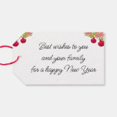 Étiquettes-cadeau L'Shanah Tovah Script Photo Fleur de grenade (Dos (Horizontal))