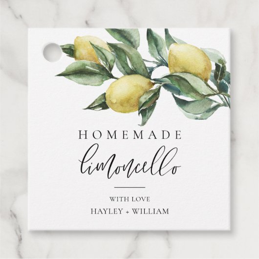 Étiquettes Cadeau Lucas Limoncello (Devant)