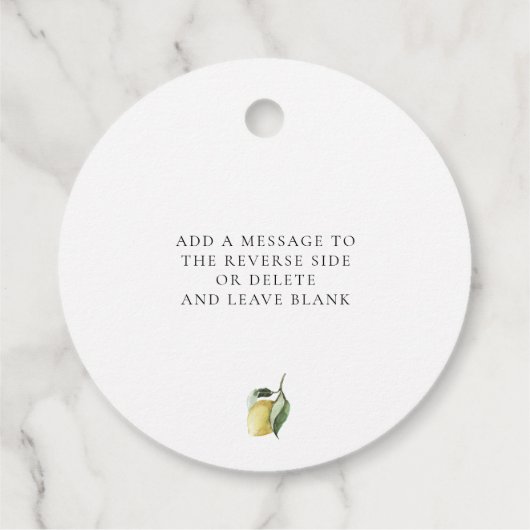 Étiquettes Cadeau Lucas Limoncello (Dos)