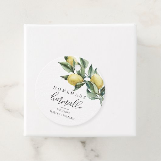 Étiquettes Cadeau Lucas Limoncello (En situation)