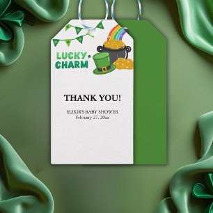 Étiquettes-cadeau Lucky Charm Shamrock St. Patrick's Day Baby shower