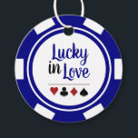 Étiquettes Cadeau Lucky In Love Marine Blue et White Vegas Mariage<br><div class="desc">Se marier à Vegas ou dans une autre ville de casino amusante ? Ou avoir un mariage à thème casino ? Ces étiquettes "Lucky in Love" bleu marine et blanc rendraient un complément parfait aux faveurs de votre client. Personnalisez votre design avec vos noms en noir dans le centre, et...</div>