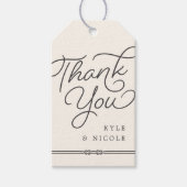 Étiquettes-cadeau Lucky in Love | Merci de Mariage neutre rustique (Devant)