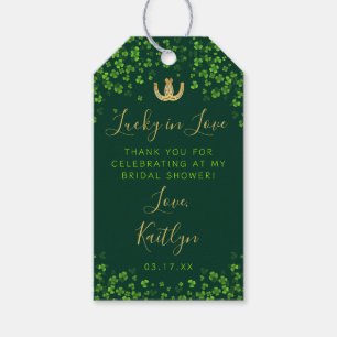 Étiquettes-cadeau Lucky In Love Saint-Patrick Bridal Shower