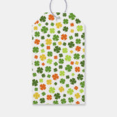 Étiquettes-cadeau LUCKY Modern Typography Shamrock Fun irlandais (Dos)