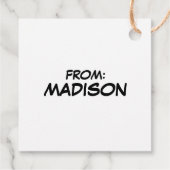 Étiquettes Cadeau Lucy Avec Bras Large (Dos)