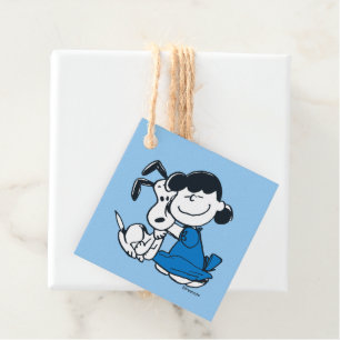 Étiquettes Cadeau Lucy Hugging Snoopy