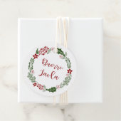 Étiquettes Cadeau Lule Sámi Joyeux Noël, Buorre Javla, Custom (En situation)