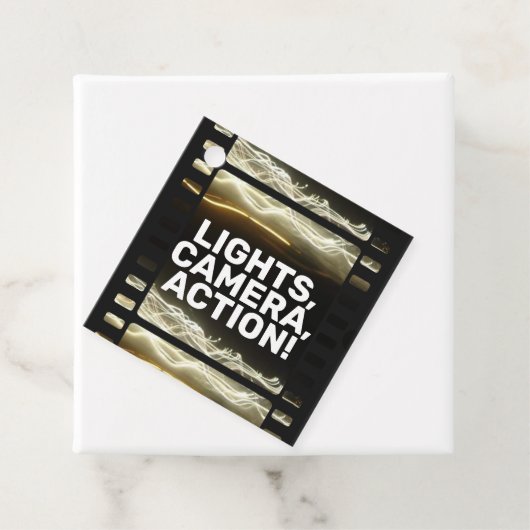 ÉTIQUETTES CADEAU LUMIÈRE, APPAREIL PHOTO, ACTION ! (En situation)